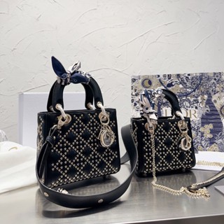 Dior ใหม่ Limited Star Beaded กระเป๋าถือลําลอง ปักลาย แฟชั่นสําหรับสตรี