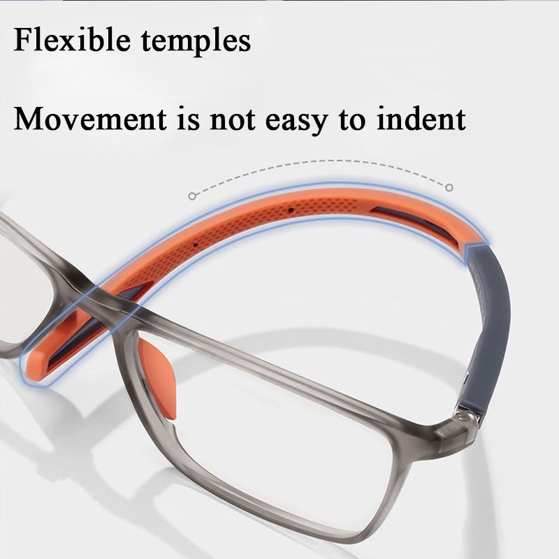 แว่นสายตาสั้น ป้องกันแสงสีฟ้า ค่าสายตา 0.0 ถึง -6.0 แว่นตากีฬาสายตาสั้นแว่นตาปั่นจักรยานซิลิโคน TR90 แว่นตาแว่นตาผู้ชาย - รูปที่ 6