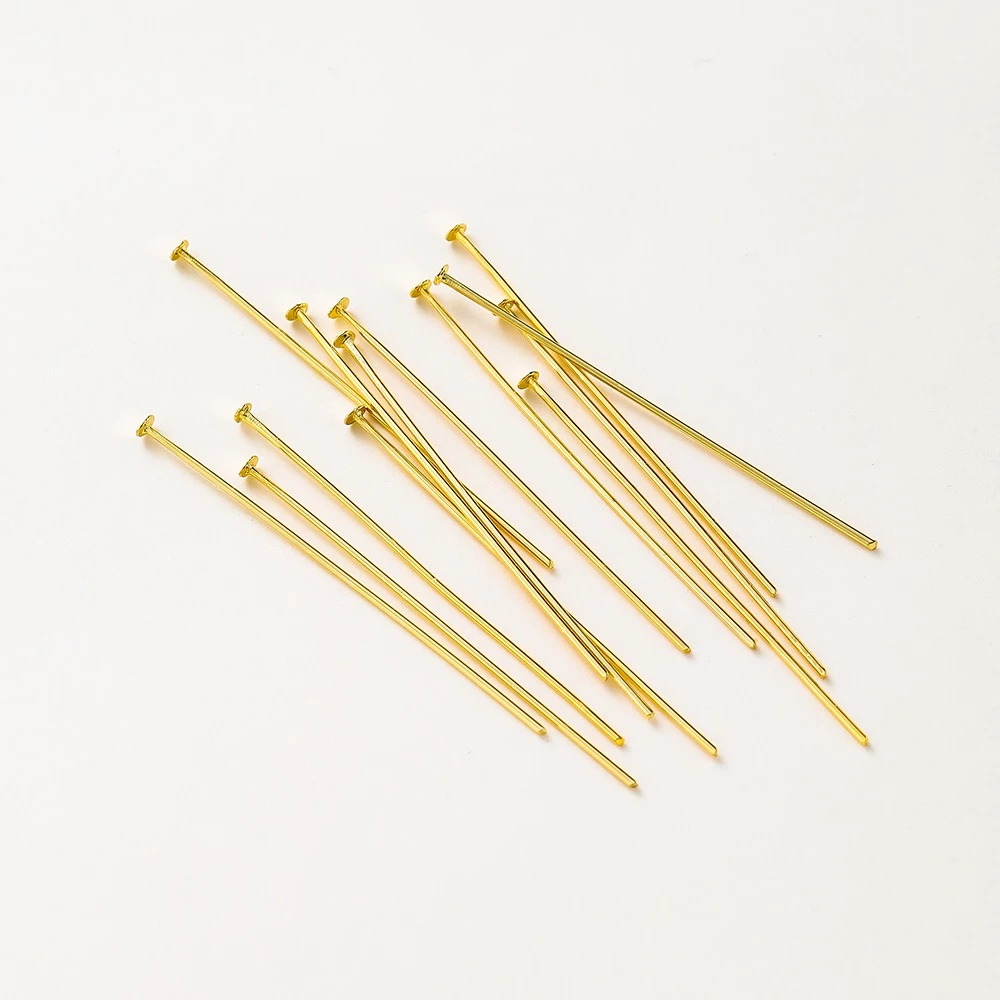 St.kunkka เข็มทองแท้ 18K 16-50 มม. สําหรับทําเครื่องประดับ 100 ชิ้น