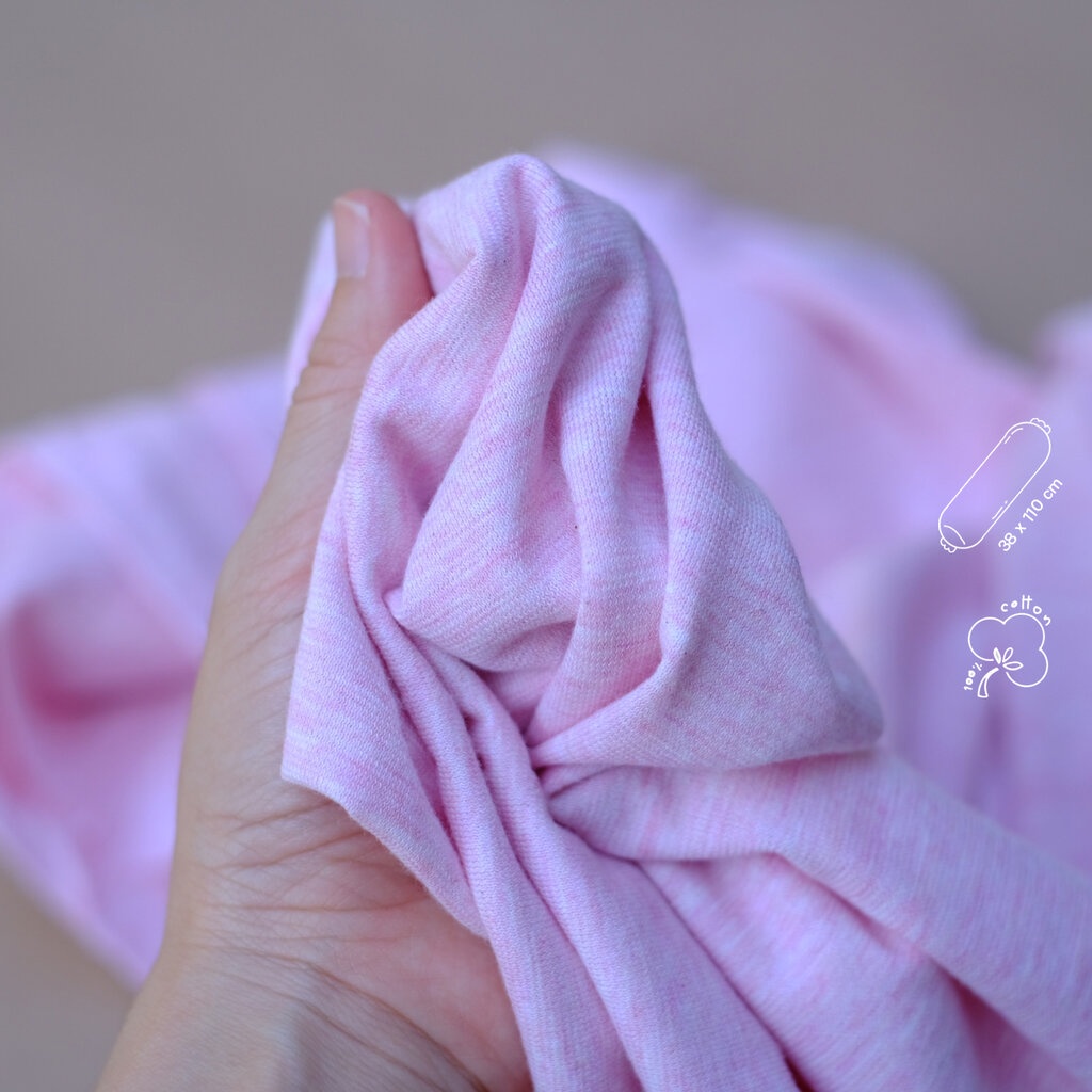 Omocha | [Pink sakura / Pink pastel gray] Side pillow case : ปลอกหมอนข้าง ผ้าเจอร์ซี่