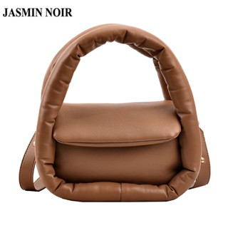 Jasmin NOIR กระเป๋าถือ กระเป๋าสะพายข้าง หนัง PU เรียบง่าย สําหรับผู้หญิง