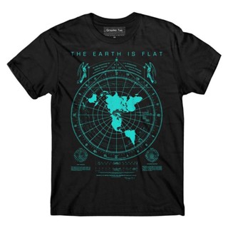 Sanc6 [XS-6XL] เสื้อยืด ลายแผนที่โลก Nasa Lies World Order Flat Earth Society Nasa Area 51 Moon Landing Chemtrails _02