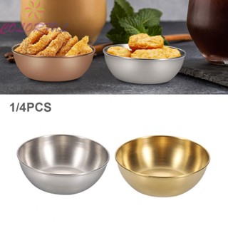 【COLORFUL】Stainless Steel Bowl Dish Snack Dish Gold Color Snack Plate Sushi Dip Soy Dishes