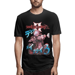 Spot wild Sports And Leisure Japanese Game Devil May Cry Dmc 3 Series Vintage Model O-Neck Pure Cotton Shirts Fathe_02