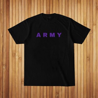 เสื้อยืดพิมพ์ลายเสื้อยืดคอกลมพิมพ์ลาย Bts Army For Unisex สีดําสีขาวไซส์ S-4Xl