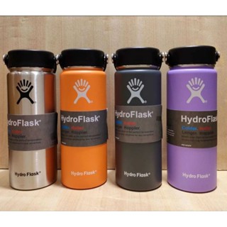 Hydro flasks กระบอกน้ำ ขนาด 18 oz ขวดน้ำ สแตนเลส เก็บอุณหภูมิ เก็บความเย็น 24ชม. เก็บความร้อน 12 ชม. สแตนเลส 304 กระติก