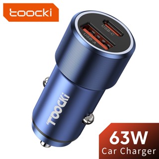 Toocki ที่ชาร์จโทรศัพท์มือถือ USB C 63W PD QC3.0 Type C ชาร์จเร็ว สําหรับ Samsung Tablet USB Charger