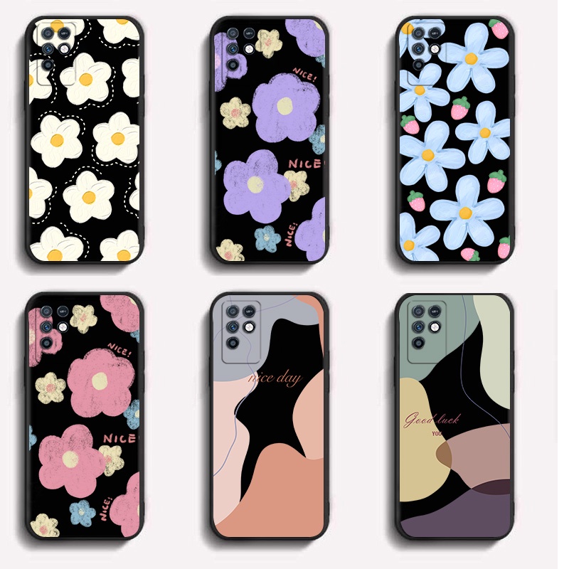 ปลอก Infinix X689 X690B Pr652B Pr652C เคสโทรศัพท์ดอกไม้สวยซิลิโคนสีดํา TPU ใหม่เอี่ยม