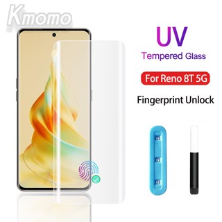 OPPO Reno8 T Reno 8T 5G Find X2 X3 X5 Pro Realme 10 Pro Plus Reno 4 Pro 4G UV กาวเหลว นาโน ออปติก กระจกนิรภัย แบบโค้ง เต็มรูปแบบ