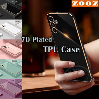 Samsung Galaxy A73 A 73 5G Slim 7D Square Plating TPU Case Soft Silicone Back Cover Plated Phone Casing Shockproof Cases Anti Fall Resistant Protection Covers Skin Shell