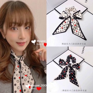 Fq004 Xiaoxiang Style ยางรัดผม หญิง ผูกผม Scrunchy ยางรัดผม ผ้าไหม ผ้าพันคอริบบิ้น ผ้าคลุมศีรษะ ย้อนยุค ฝรั่งเศส ที่คาดผม ฤดูร้อน ที่คาดผม