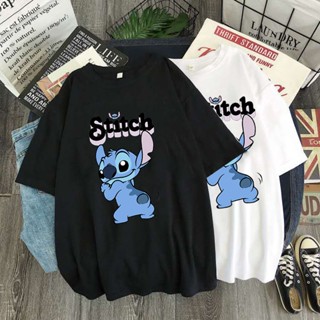 2021Disney Stitch Summer Cartoon Top T-shirt Fashion Harajuku Ladies T-shirt_03