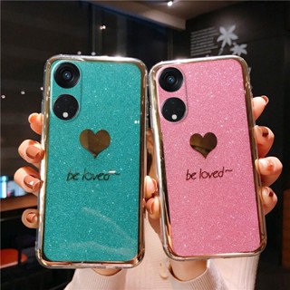 เคสซิลิโคนนิ่ม ลายกลิตเตอร์ รูปหัวใจ สําหรับ OPPO Reno8 T 4G Reno 8T 5G OPPO Reno8T 5G 2023