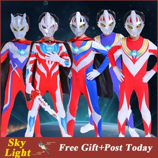 ชุดจั๊มสูทคอสเพลย์ วันพีช Diga Galaxy Siro Ultraman พร้อมเสื้อคลุม ของขวัญวันเกิด สําหรับเด็กผู้ชาย