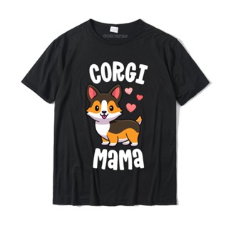 Corgi Mom Shirts For Women Dog Mama Red Tricolor Corgi Tshirt Camisas Cotton Men T Shirt Leisure T Shirts Casual On_04