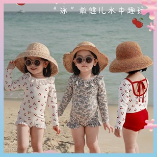 Girls Cute Cartoon Swimsuit Baby Girl 2022 Summer Backless One Piece Swimsuit Children Go out Beachwear Tide