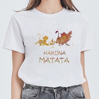 The Lion King Womens Shirt Hakuna Matata New Summer Clothes for Men High Quality Vintage T-shirt Four Seasons O-Ne_05