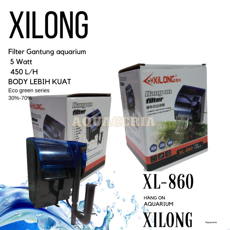 ตัวกรองตู้ปลาแบบแขวน XILONG XL 860 ตัวกรอง Hang On ถัง Aquatium