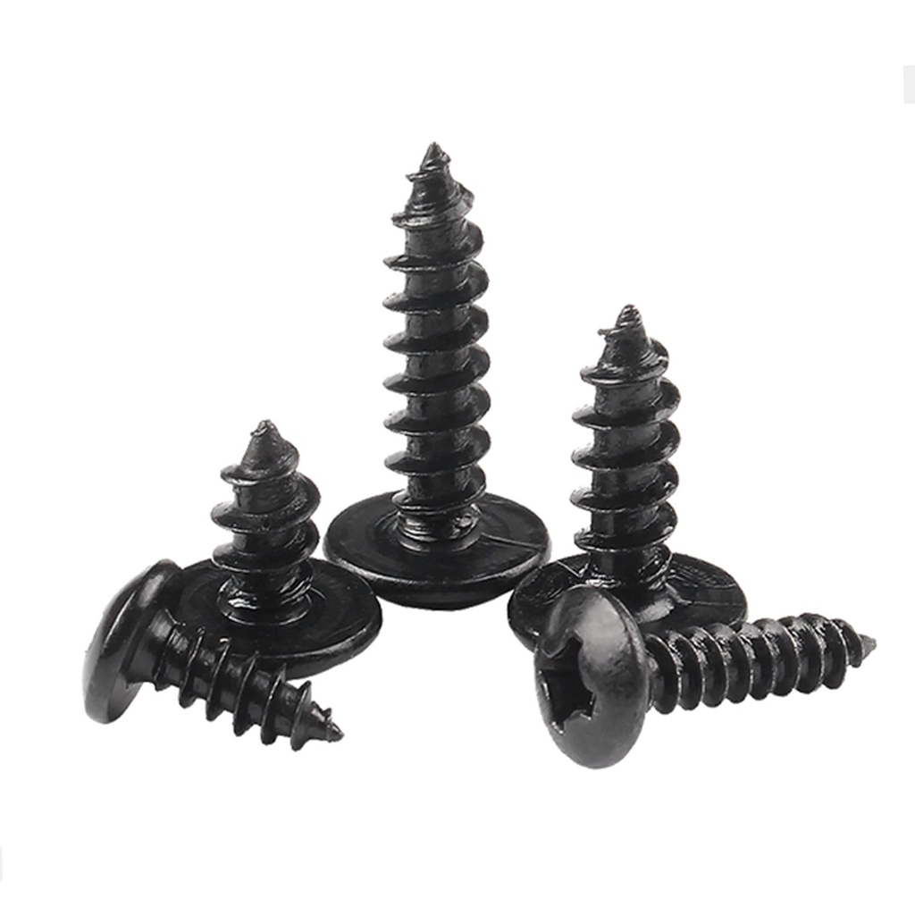 สกรูหัวกลม เหล็กคาร์บอน M5X20 มม. สําหรับเจาะไม้ 50 ชิ้น - รูปที่ 2