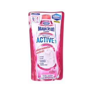 HOMEHAP MAGICLEAN Active น้ำยาล้างห้องน้ำ 600 มล. สีชมพู น้ำยาล้างห้องน้ำ