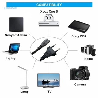 【3C】สายเคเบิลอะแดปเตอร์พาวเวอร์ซัพพลาย 2pin EU เป็น C7 2-Prong IEC สําหรับเครื่องพิมพ์