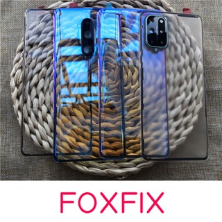 Foxfix กระจกใส สําหรับ Oneplus 8 Pro 8T แบตเตอรี่ ฝาครอบด้านหลัง แผงกระจกด้านหลัง เคสด้านหลัง พร้อมเลนส์กล้อง เปลี่ยนได้ + สติกเกอร์