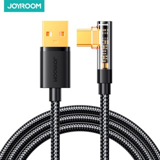 Joyroom สายชาร์จเร็ว USB เป็น Type C 90 องศา สําหรับ Xiaomi Samsung 3A USB-C Type-C