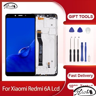 แผงหน้าจอสัมผัส LCD 5.45 นิ้ว 100% พร้อมกรอบ แบบเปลี่ยน สําหรับ Xiaomi Redmi 6A Redmi 6