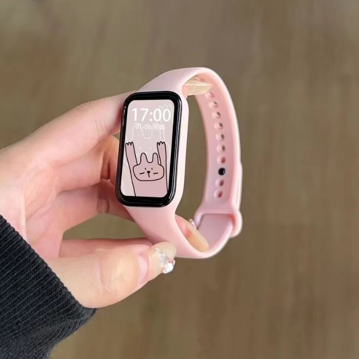 ใหม่ สายนาฬิกาข้อมือ ของแท้ 100% สีเขียวเรืองแสง สําหรับ Xiaomi Mi Band 8 Active Redmi Band 2 Xiaomi Redmi band2 2023