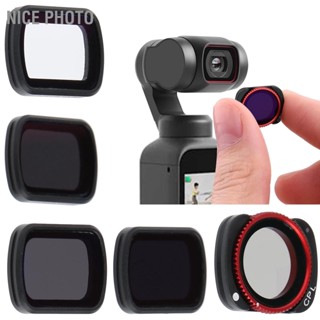 Nice photo ตัวกรองเลนส์แม่เหล็ก CPL/UV/ND8/ND16/ND32 ที่ปรับได้ 5 in 1 ชุดสำหรับกล้อง OSMO POCKET 2