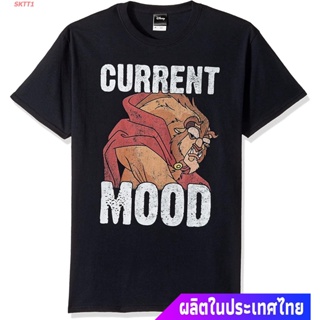 เสื้อยืดลำลอง Disney Mens Beauty And The Beast Current Mood Graphic T-Shirt Short sleeve T-shirts_01