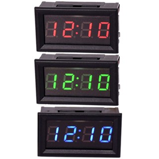 Pcf* นาฬิกาจับเวลาดิจิทัล LED DC4 5-30V สําหรับรถยนต์ รถจักรยานยนต์