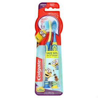 คอลเกตแปรงสีฟันมินเนี่ยน 5-9ปี แพ็คคู่COLGATE MINIONS 5-9 YEARS TWIN PACK