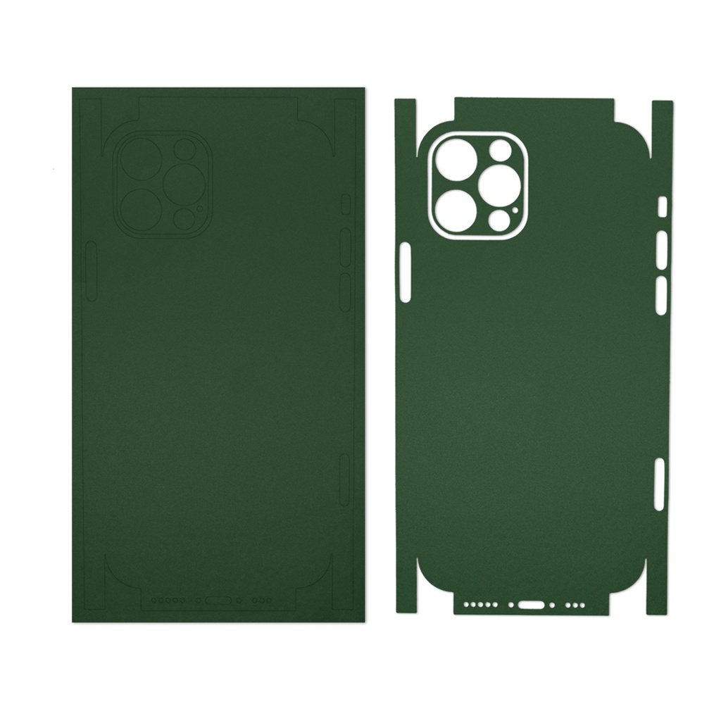 2 ชิ้นสีเขียวเข้มโลโก้ Cutout Anti-Scratch สติกเกอร์ผิวใช้งานร่วมกับ iPhone 7 8 Plus X XR 11 12 13 14 15 16 17 Pro Max Mini