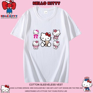 hello kittyเสื้อทีเชิร์ตขายดี เสื้อยืดคอกลมแฟชั่นunisex เสื้อยอดฮิตลายเสื้อแขนสั้น ใส่ได้ทั้งผู้ชาย-ผู้หญิง A01_01