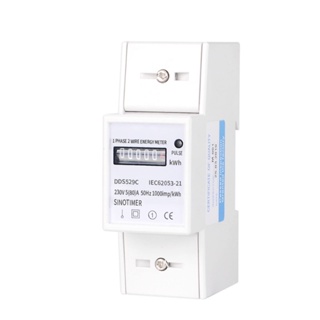 Pcf* เครื่องวัดราง KWh 230V เฟสเดียว 2 สาย 2P 5 80 A สําหรับบ้าน