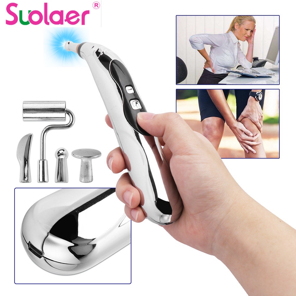 Suolaer ปากกาฝังเข็มไฟฟ้า สําหรับนวดร่างกาย กล้ามเนื้อ