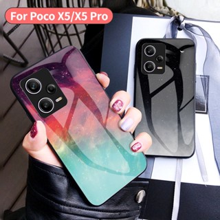 เคสโทรศัพท์มือถือกระจกนิรภัย TPU แบบนิ่ม ขอบแข็ง กันกระแทก สําหรับ Xiaomi Poco X5 Pro PocoX5 X5Pro 5G