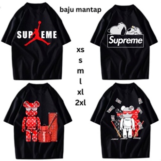 &lt;baju mantap&gt; t-shirt SupreME bear brick snoppy grafik baju lengan pendek pakaian lelaki rider rempit xxl cotton la_01