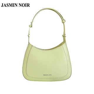 Jasmin NOIR กระเป๋าถือ กระเป๋าสะพายไหล่ สะพายข้าง หนัง PU ลายดวงจันทร์ เรียบง่าย สําหรับสตรี