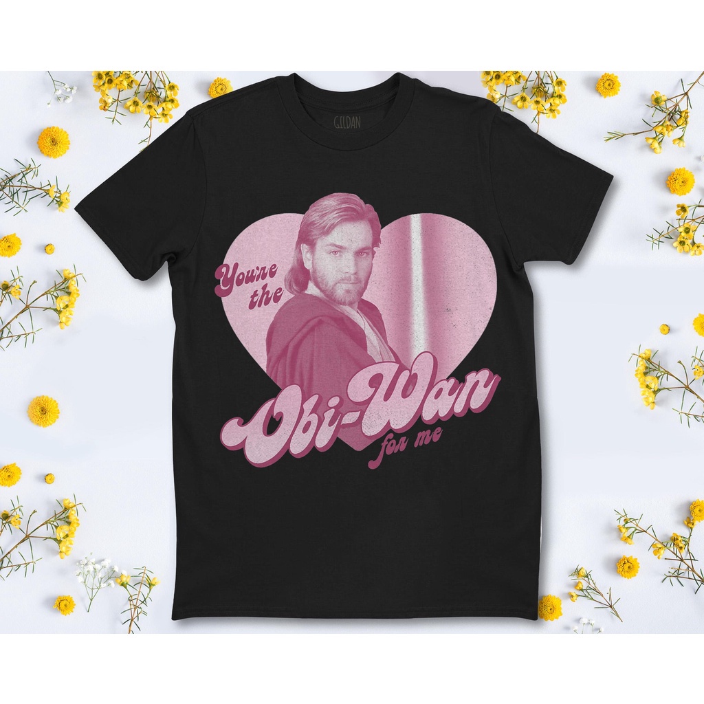 oversize T-shirt เสื้อยืด พิมพ์ลาย Star Wars Valentines Obi-Wan For Me สําหรับผู้ชาย และผู้หญิง S-5XL