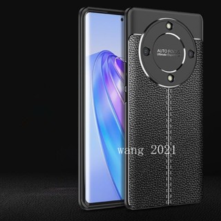 New Phone Case Honor X9a 5G เคส Casing Mens Business Carbon Fiber TPU Material Anti-fall Protection Soft Case 2023 เคสโทรศัพท