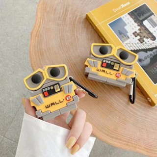 ใหม่ เคสหูฟังบลูทูธ ยางนิ่ม กันกระแทก ลายการ์ตูน WALL.E พร้อมตะขอ สําหรับ AirPods 1 2 pro 2 2023