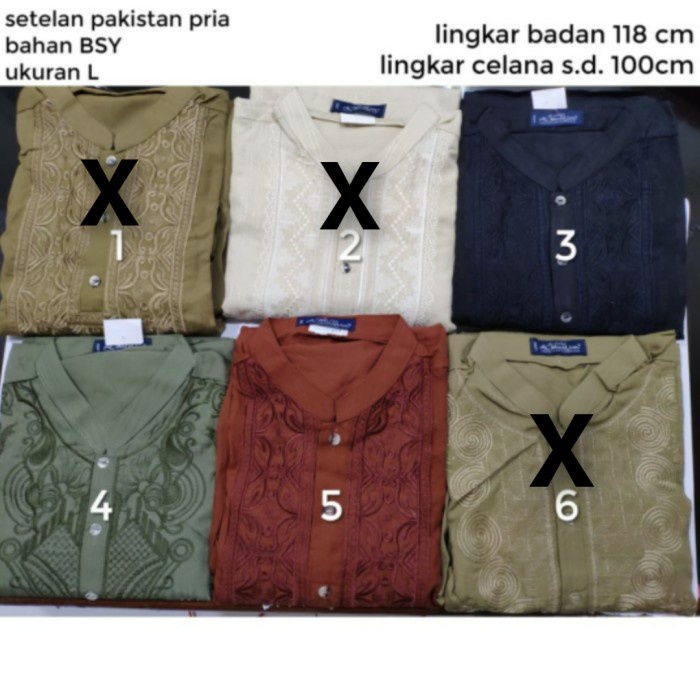 ชุดสูทผู้ชาย Pakistani คุณภาพ เสื้อผ้ามุสลิมผู้ชาย koko ผู้ชาย ไซส์ L - สาม Q6N6