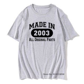 Made In 2003 T Shirt 18th Birthday Present Unique Cotton O-Neck T-Shirts Men 18 Years Anniversary Retro Tops_03