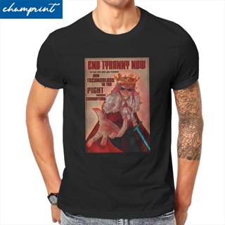 Technoblade Anarchy Propaganda T Shirt Men Pure Cotton Vintage T-Shirts Crewneck Game Tees Short Sleeve Tops Printed