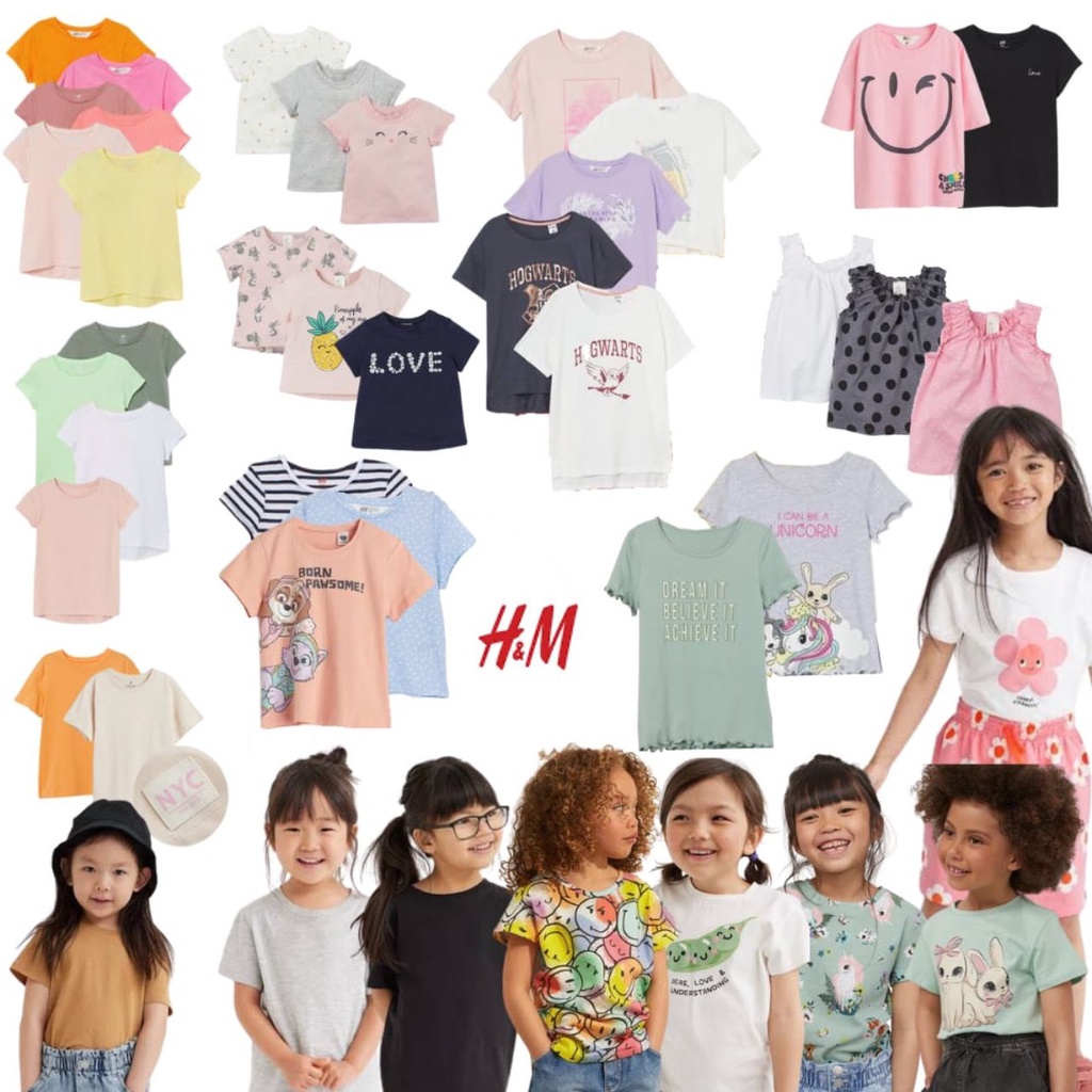 เสื้อยืด BABY GIRLS POPMYWEAR HM JUNIOR SZ BABY-14Y+ / เสื้อยืด BABY GIRLS / เสื้อยืด GIRLS SHORT