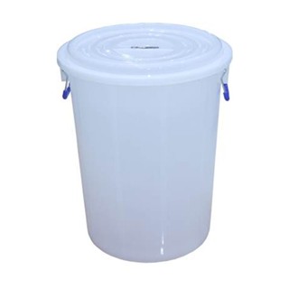 ถังน้ำพลาสติก ขนาด A เกรด 70ลิตร สีขาวPlasticBucket GradeA withLid 70L