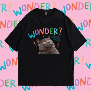👕 (🔥พร้อมส่งเสื้อเฮีย🔥) 🔥เสื้อยืด🔥 wonder cat COTTON 100% พรีเมี่ยม