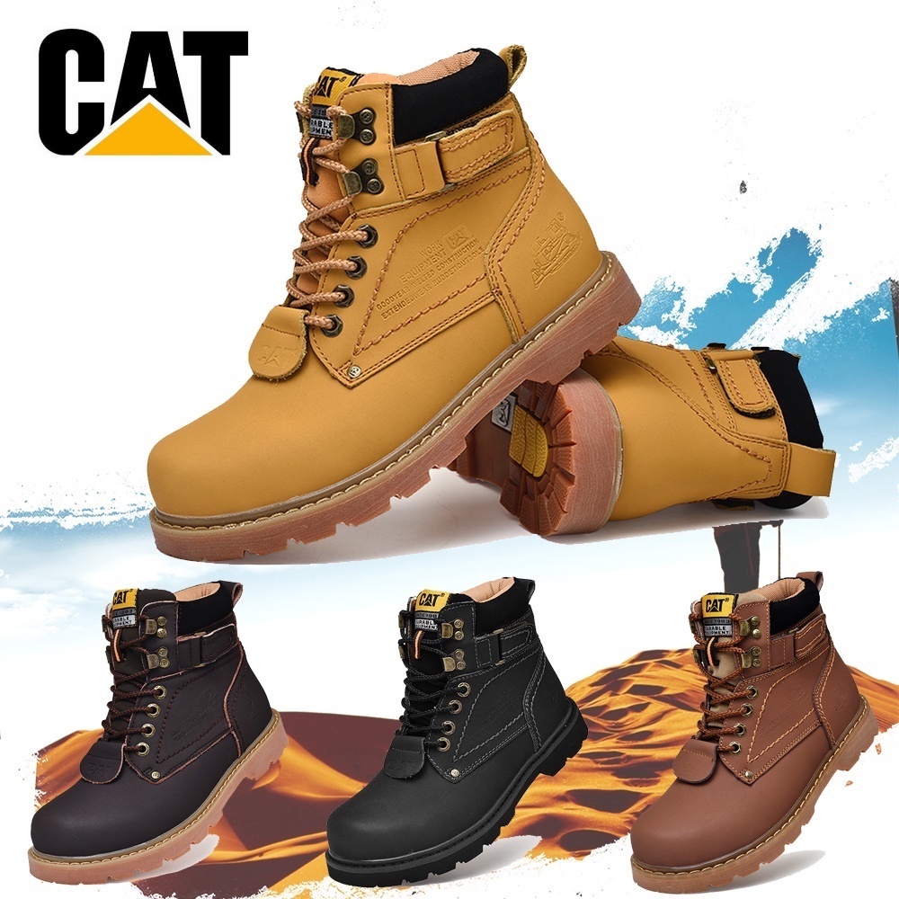 Caterpillar Mens Safety Boots รองเท ้ านิรภัยอุตสาหกรรม Anti-smashing ยางกันลื ่ นรองเท ้ าป ้ องกัน PIL5